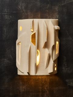 Olivia Cognet Pair of Ceramic Sculptural Wall Sconces by Olivia Cognet - 2905259