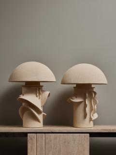 Olivia Cognet Pair of Ceramic Table Lamps with Shades by Olivia Cognet - 3311153