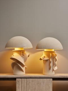 Olivia Cognet Pair of Ceramic Table Lamps with Shades by Olivia Cognet - 3311154