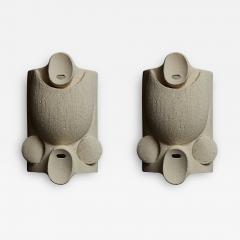 Olivia Cognet Pair of Olivia Cognet Round Ceramic Wall Sconces - 2649616