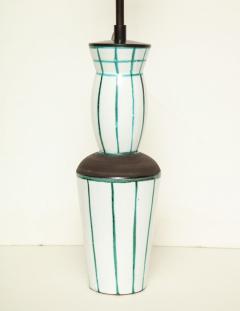 Olivier Gagnere White and Green Hand painted Ceramic Lamp - 568077
