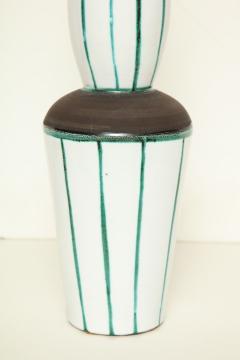 Olivier Gagnere White and Green Hand painted Ceramic Lamp - 568078