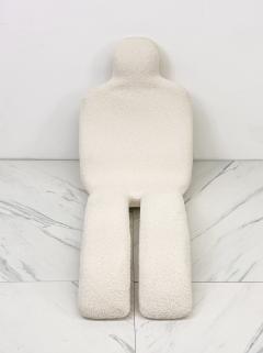 Olivier Mourgue Olivier Mourgue Bouloum Human Form Lounge Chair Ivory Boucle France 1970s - 4127169