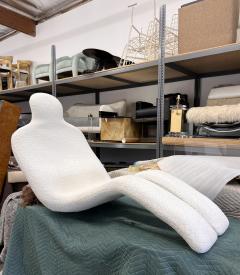 Olivier Mourgue Olivier Mourgue Bouloum Human Form Lounge Chair Ivory Boucle France 1970s - 4127172