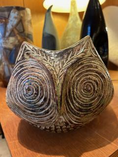 Olivier Pettit Ceramic owl vide poche by Olivier Pettit France 1960s - 3546091