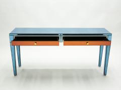 Olivier de Schrijver Olivier de Schrijver signed large mirrored console tables 1990s - 2313420