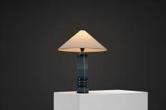 Olle Alberius Blue Glaze Table Lamp by Olle Alberius for R rstrand Second Half of the 20th C - 4710904