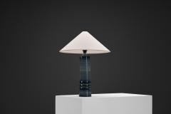 Olle Alberius Blue Glaze Table Lamp by Olle Alberius for R rstrand Second Half of the 20th C - 4710979