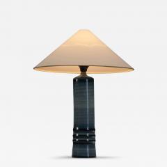 Olle Alberius Blue Glaze Table Lamp by Olle Alberius for R rstrand Second Half of the 20th C - 4714574