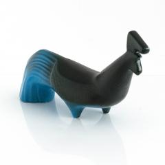 Olle Alberius OLLE ALBERIUS Scandinavian Modern BLUE BLACK GLAZED BIRD FIGURE UPPSALA EKEBY - 2462686