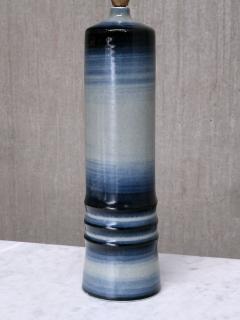 Olle Alberius Olle Alberius Large Gradient Blue Ceramic Table Lamp R rstrand Sweden 1960s - 4557458