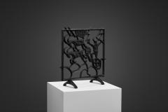 Olle Hermansson Cast Iron Sculptural Firescreen by Olle Hermansson Sweden Mid 20th Century - 4469065