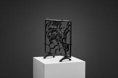 Olle Hermansson Cast Iron Sculptural Firescreen by Olle Hermansson Sweden Mid 20th Century - 4469067