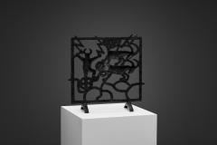Olle Hermansson Cast Iron Sculptural Firescreen by Olle Hermansson Sweden Mid 20th Century - 4469068