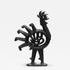 Olle Hermansson Olle Hermansson Husqvarna Cast Iron Rooster Sculpture Sweden 1960s - 3216891