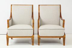 Olof Carl Malmquist Pair of Carl Malmsten Birchwood Armchairs circa 1930s - 1122494