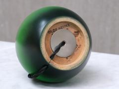 Olof Heijke Table Lamp by Olof Heijke Green Lacquered Wood and Nickel Sweden circa 1930s - 4468973