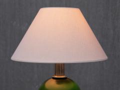 Olof Heijke Table Lamp by Olof Heijke Green Lacquered Wood and Nickel Sweden circa 1930s - 4468977