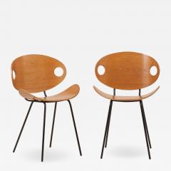 Olof Kettunen Pair of Olof Kettunen Chairs in Ash Tree for Merivaara Finland 1950s - 1099045