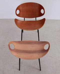 Olof Kettunen Set of Olof Kettunen Chair and Stool for Merivaara Finland 1950s - 542777