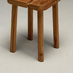 Olof Ottelin Attribution Finnish Mid Century Modern Stool Pine Finland 1950s - 3633092