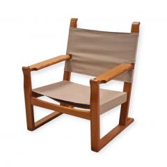 Olof Ottelin Olof Ottelin Nordika Series Armchair in Pine and Linen Stockmann 1960s - 4173875
