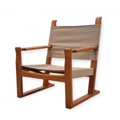 Olof Ottelin Olof Ottelin Nordika Series Armchair in Pine and Linen Stockmann 1960s - 4173882