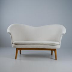 Olof Ottelin Olof Ottelin White Duetto Sofa Loveseat for Stockmann Finland 1960s - 4279754