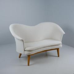 Olof Ottelin Olof Ottelin White Duetto Sofa Loveseat for Stockmann Finland 1960s - 4279755