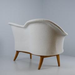 Olof Ottelin Olof Ottelin White Duetto Sofa Loveseat for Stockmann Finland 1960s - 4279757