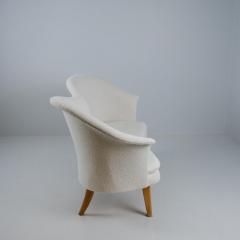 Olof Ottelin Olof Ottelin White Duetto Sofa Loveseat for Stockmann Finland 1960s - 4279758