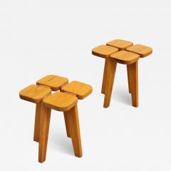 Olof Ottelin Pair of Olof Ottelin Rauni Peippo Apila Clover Stools for Stockmann 1960s - 4019431