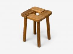 Olof Ottelin attr Finnish Mid Century Modern Stool Pine Finland 1950s - 4751124