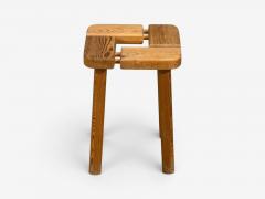 Olof Ottelin attr Finnish Mid Century Modern Stool Pine Finland 1950s - 4751125