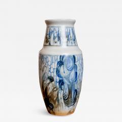 Olsen Cathinka Art Deco Vase with Ebullient Ornament by Cathinka Olsen - 2392895