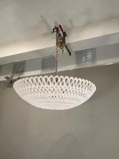 Oly Studio Oly Studio Pipa Modern Frost White Ribbon Bowl Chandelier 3 in Stock - 3091501