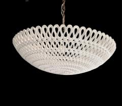 Oly Studio Oly Studio Pipa Modern Frost White Ribbon Bowl Chandelier 3 in Stock - 3091528