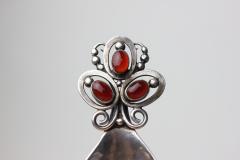 Omar Ramsden Silver and Carnelian Caddy Spoon by Omar Ramsden 1928 England - 3421221