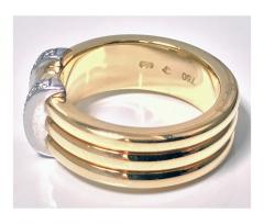 Omega 18K Yellow Gold Three Band Ring French Marks - 480606