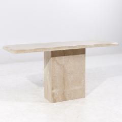 Onda Mid Century Beveled Marble Console Table - 3884108