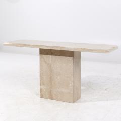 Onda Mid Century Beveled Marble Console Table - 3884110