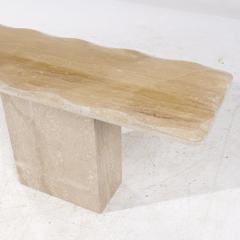 Onda Mid Century Beveled Marble Console Table - 3884112