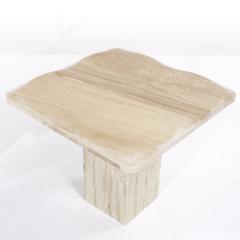 Onda Mid Century Beveled Marble Side Tables Pair - 3901278