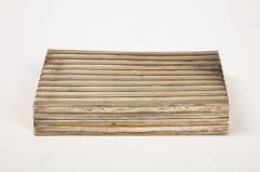 Ondulations Corrugated Silver Plated Brass Decorative Box France 1940s - 3053399