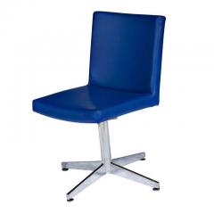 One GF General Fireproofing Side Chair with Polished Aluminum Frame and Base - 2772521