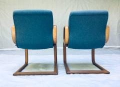 One Pair of 1980s Bent Wood Laminate Armchairs - 675426