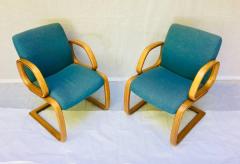 One Pair of 1980s Bent Wood Laminate Armchairs - 675428