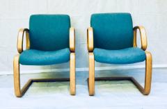 One Pair of 1980s Bent Wood Laminate Armchairs - 675431