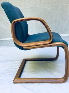 One Pair of 1980s Bent Wood Laminate Armchairs - 675433