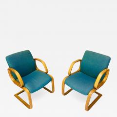 One Pair of 1980s Bent Wood Laminate Armchairs - 676427